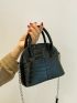 Mini Crocodile Embossed Chain Dome Bag