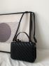 Quilted Flap Square Bag With Small Pouch