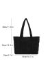 Minimalist Fuzzy Shoulder Tote Bag