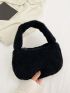 Minimalist Fuzzy Hobo Bag