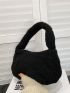 Minimalist Fuzzy Hobo Bag