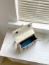 Mini Colorblock Metal Decor Square Bag