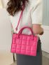 Quilted Pattern Square Bag