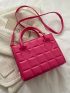 Quilted Pattern Square Bag