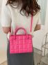 Quilted Pattern Square Bag