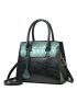 Snakeskin Embossed Square Bag, Mothers Day Gift For Mom