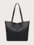 Colorblock Shoulder Tote Bag With Purse, Best Work Bag For Women