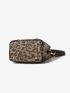 Small Square Bag Leopard Print Letter Graphic Elegant Adjustable-strap