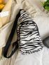 Mini Zebra Striped Pattern Sling Bag