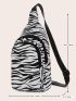 Mini Zebra Striped Pattern Sling Bag