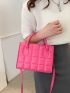 Quilted Pattern Square Bag