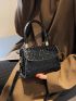 Mini Crocodile Embossed Flap Square Bag