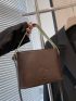 Geometric Embossed Satchel Bag