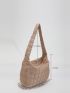 Quilted Design Hobo Bag