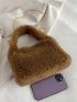 Minimalist Chain Fuzzy Square Bag