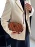 Quilted Detail Contrast Binding Satchel Bag