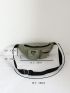 Letter Patch Decor Waist Bag