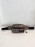 Mini Leopard Pattern Letter Patch Decor Fanny Pack