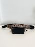 Mini Leopard Pattern Letter Patch Decor Fanny Pack