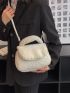Minimalist Fluffy Flap Square Bag