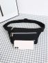 Letter Graphic Waterproof Waist Bag