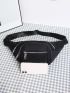 Women Nylon 4 Pockets Waterproof Waist Packs Fashion Wear Resistant Black Fanny Pack Messenger Bag