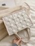 Metal Decor Quilted Detail Square Bag