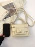 Mini Crocodile Embossed Flap Square Bag