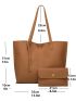 Litchi Embossed Shoulder Tote Bag With Purse, Mothers Day Gift For Mom, Best Work Bag For Women