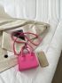 Mini Neon Pink Double Handle Square Bag