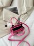 Mini Neon Pink Double Handle Square Bag