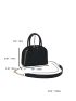 Mini Dome Bag Crocodile Embossed Double Handle Chain Strap