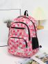 3pcs Colorblock Functional Backpack Set