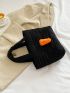 Quilted Carrot Decor Double Handle Square Bag