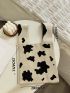 Mini Cow Pattern Crochet Bag
