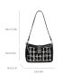 Plaid Pattern Chain Hobo Bag