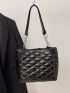 Quilted Detail Shoulder Tote Bag