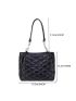 Quilted Detail Shoulder Tote Bag