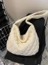 Quilted Detail Hobo Bag