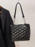 Quilted Chain Decor Shoulder Tote Bag