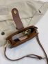 Quilted Detail Oval Design Baguette Bag