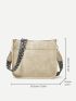 PU Leopard Strap Messenger Bag Handbag Shoulder Bag