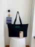 Letter Graphic Shopper Bag