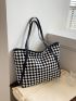 Geometric Pattern Shoulder Tote Bag