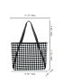 Geometric Pattern Shoulder Tote Bag