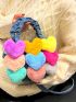 Mini Colorblock Heart Decor Denim Square Bag