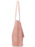 Litchi Embossed Tassel Decor Shoulder Tote Bag With Purse, Mothers Day Gift For Mom, Best Work Bag For Women