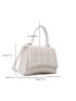 Mini Square Bag Fashionable Heart Embossed Top Handle Flap PU