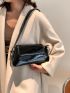 Minimalist Flap Baguette Bag