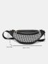 Houndstooth Pattern Waist Bag